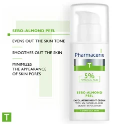 Pharmaceris Ansigtspleje<Sebo-Almond Peel 5% Mandelic Acid Exfoliating Night Cream