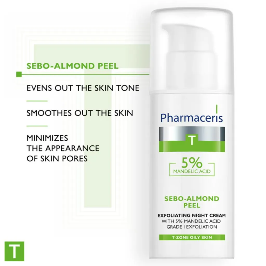 Pharmaceris Ansigtspleje<Sebo-Almond Peel 5% Mandelic Acid Exfoliating Night Cream