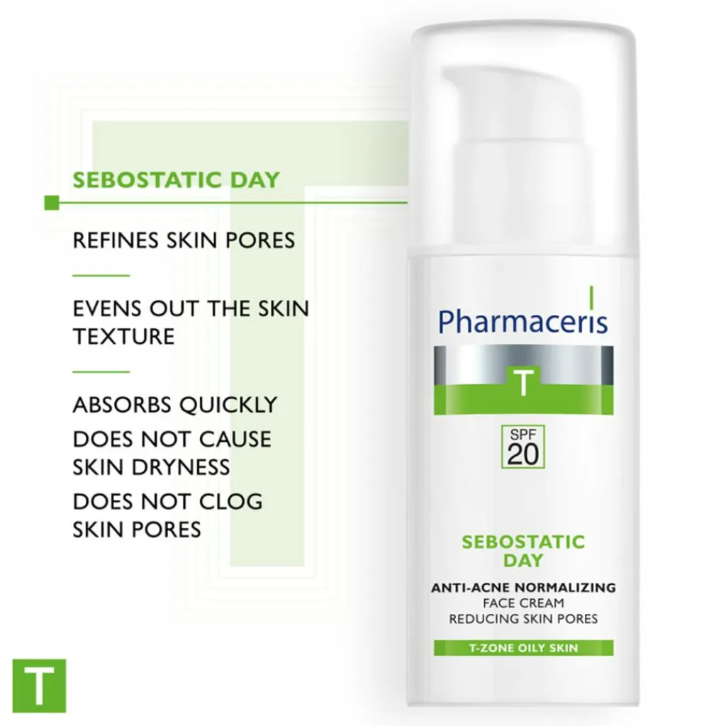 Pharmaceris Ansigtspleje|Ansigtspleje>Sebostatic Day Anti-Acne Normalizing Face Cream SPF 20