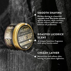 Dick Johnson Shaving Soap Super Mousse Roasted Licorice< Skum, Sprit & Gel