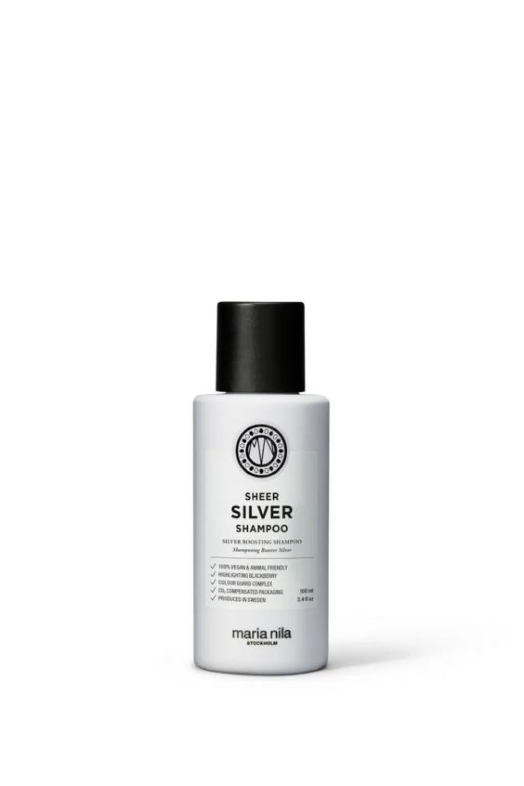 Maria Nila Sheer Silver Shampoo< Rejsestørrelser