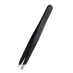 Browgame Cosmetics Signature Tweezer Slanted Soft TouchBlackout< Pincetter|Pincetter