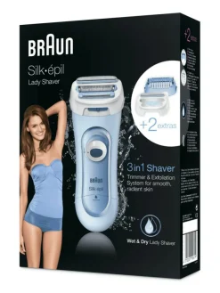 Braun Elektronisk Hårfjerning|Ladyshavere<Silk-Épil LS5160 Wet&Dry Lady Shaver