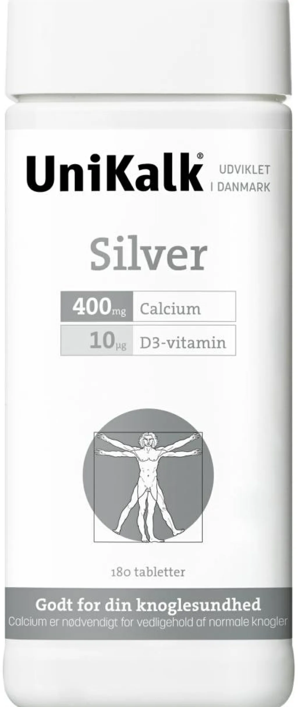 Unikalk Kalk|D-Vitamin<Silver 10, Kalk 400 mg og D-vitamin 10 µg