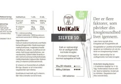 Unikalk Kalk|D-Vitamin<Silver 10, Kalk 400 mg og D-vitamin 10 µg