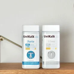 Unikalk Kalk<Silver - Tyggetabl. 400 mg og D-vitamin 10 µg