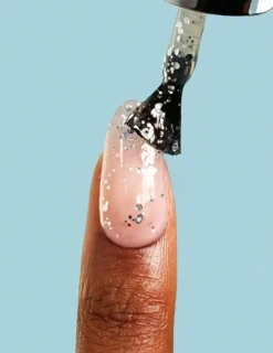 Le mini macaron Gelénegle<Silver Glitter Gel Top Coat