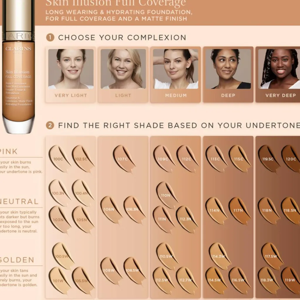 Clarins Foundation<Skin Illusion Full Coverage Foundation