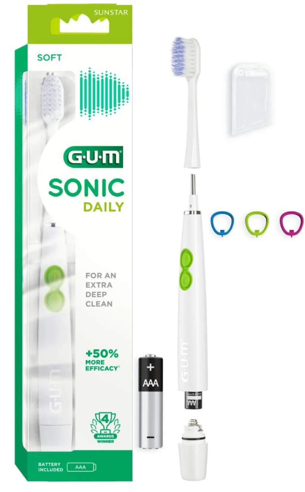 GUM Mund & Tandpleje>Sonic Daily Batteritandbørste