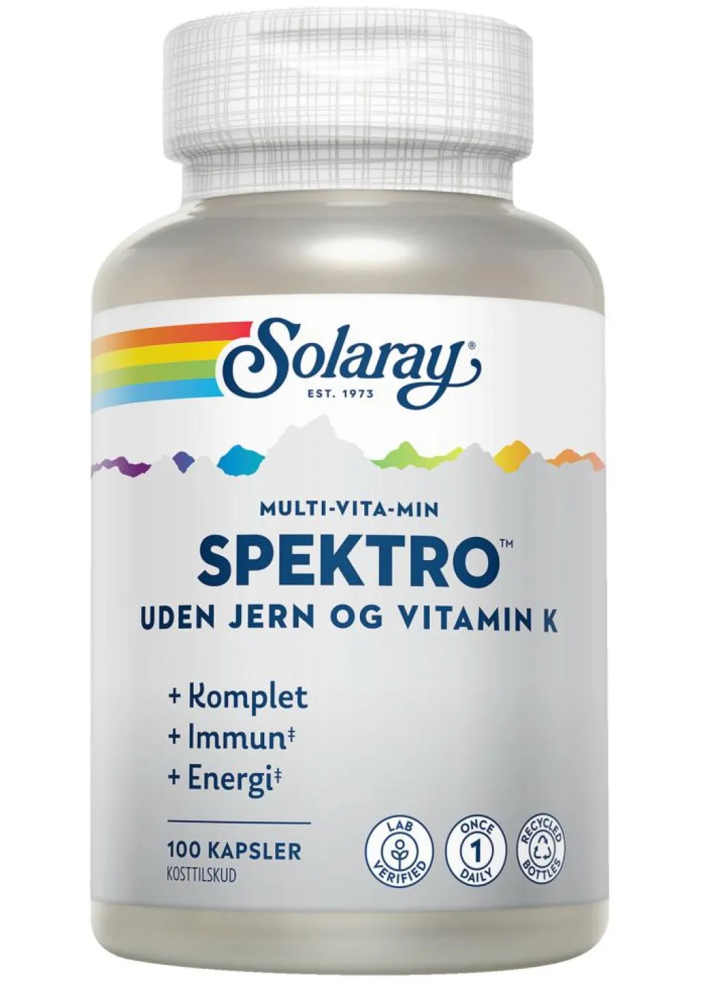 Solaray Spektro Multi-Vita-Min uden jern og K-vitamin< Multivitaminer