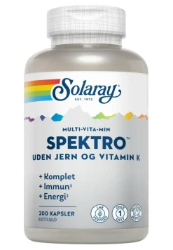 Solaray Spektro Multi-Vita-Min u/jern og vitamin K< Multivitaminer