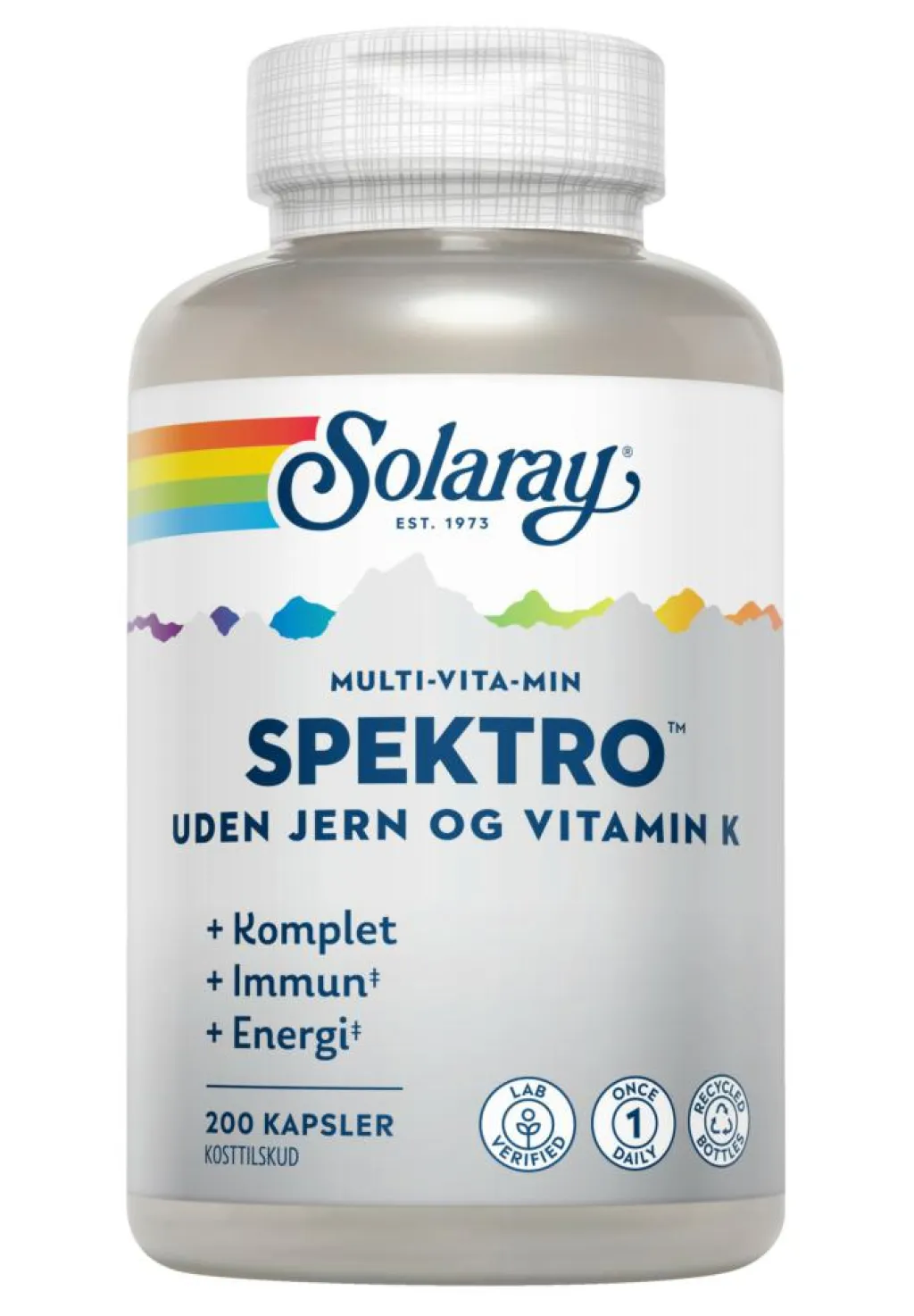 Solaray Spektro Multi-Vita-Min u/jern og vitamin K< Multivitaminer