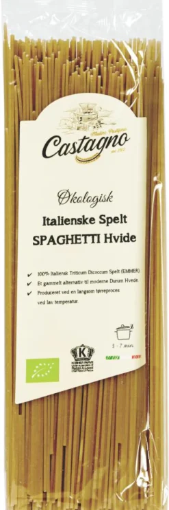 Castagno Pasta, Ris & Bælgfrugter>Spelt Spaghetti Hvid Ø
