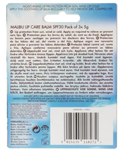 Malibu SPF 30 Lip Balm Sunscreen, Watermelon, Mint and Vanilla< Læbepleje