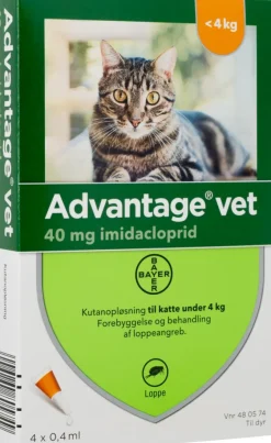 Advantage Vet Spot-on til Kat< Flåter & Lopper|Flåter & Lopper