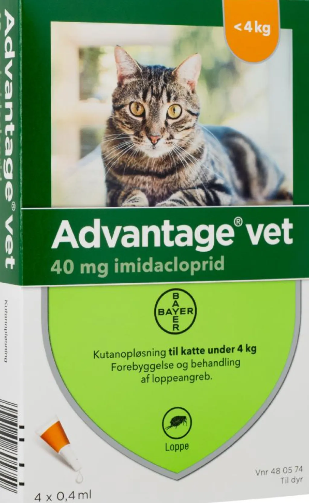 Advantage Vet Spot-on til Kat< Flåter & Lopper|Flåter & Lopper
