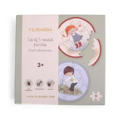 Filibabba Spil Og Puslespil>Sæt Med 5 Runde Puslespil