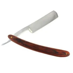 Frank Shaving Skrabere & Blade<Straight Razor Barberkniv m. træhåndtag
