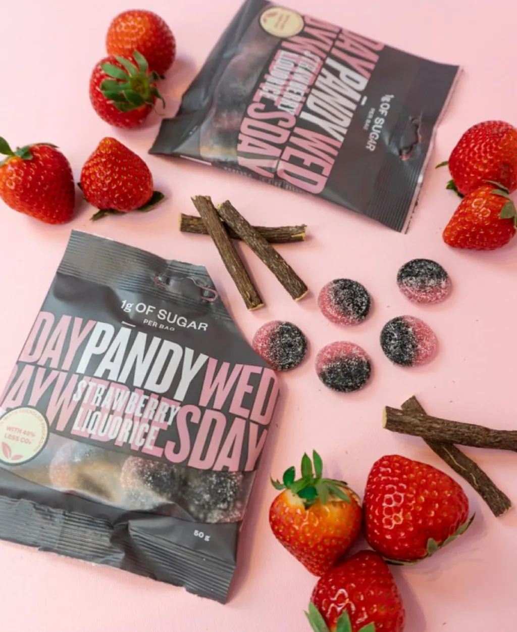 Pandy Lakrids & Vingummi<Strawberry/liquorice Sukkerfri