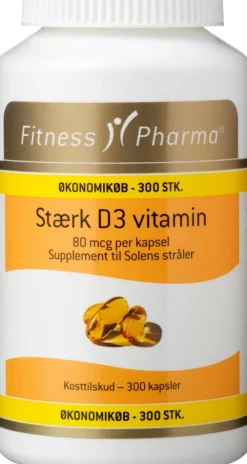 Fitness Pharma D-Vitamin<Stærk D3 vitamin