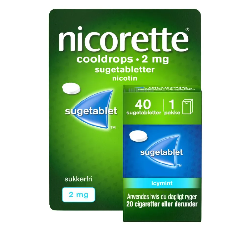 Nicorette® Nikotintabletter|Rygestop>Sugetablet Cooldrops Icymint 2 mg