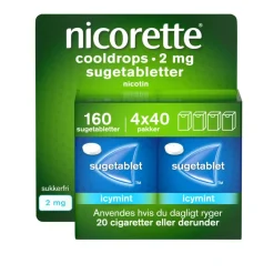 Nicorette® Sugetablet Cooldrops Icymint 2 mg< Nikotintabletter|Rygestop