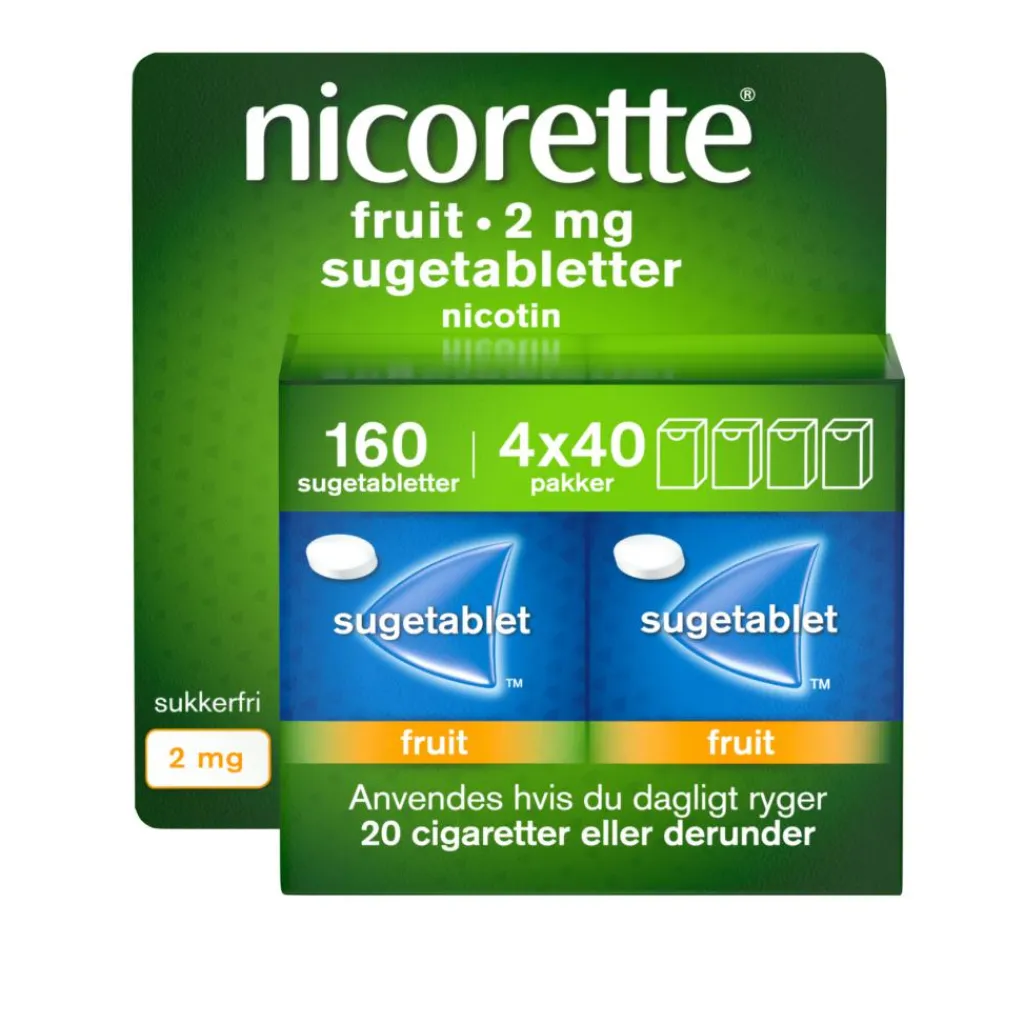 Nicorette® Nikotintabletter|Rygestop>Sugetablet Fruit 2 mg