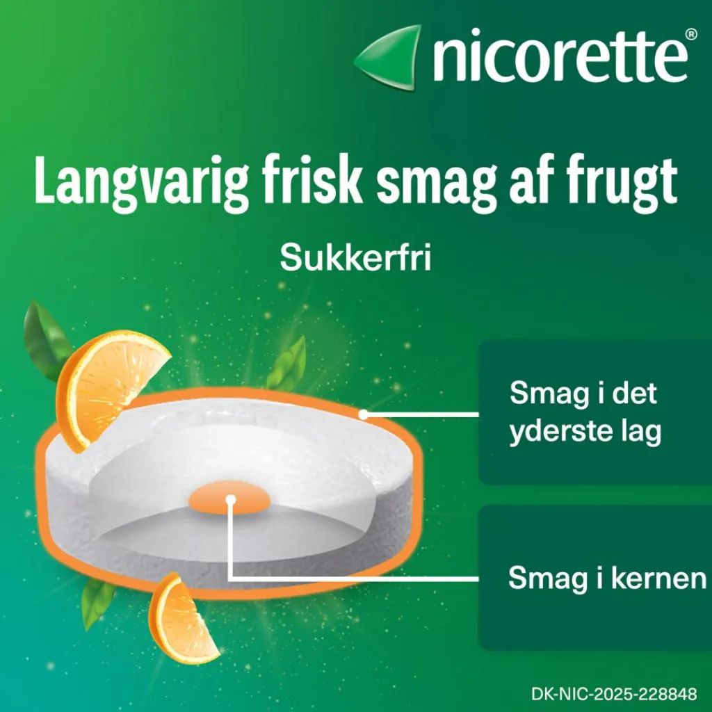 Nicorette® Nikotintabletter|Rygestop>Sugetablet Fruit 2 mg