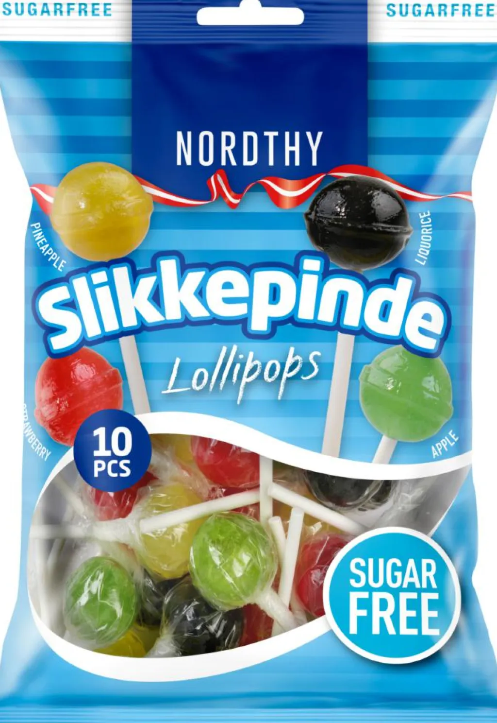 Nordthy Bolsjer & Pastiller>Sukkerfri Slikkepinde