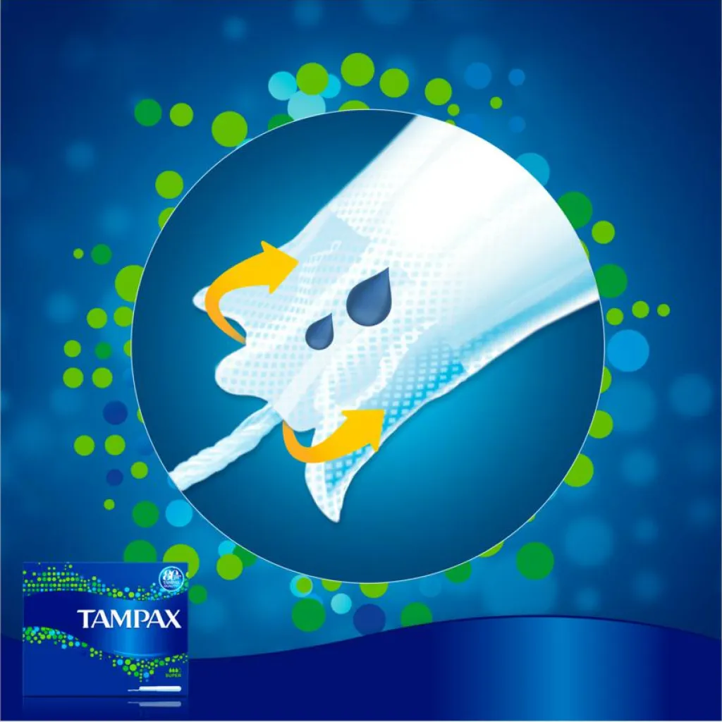 Tampax Super Tamponer< Bind & Indlæg