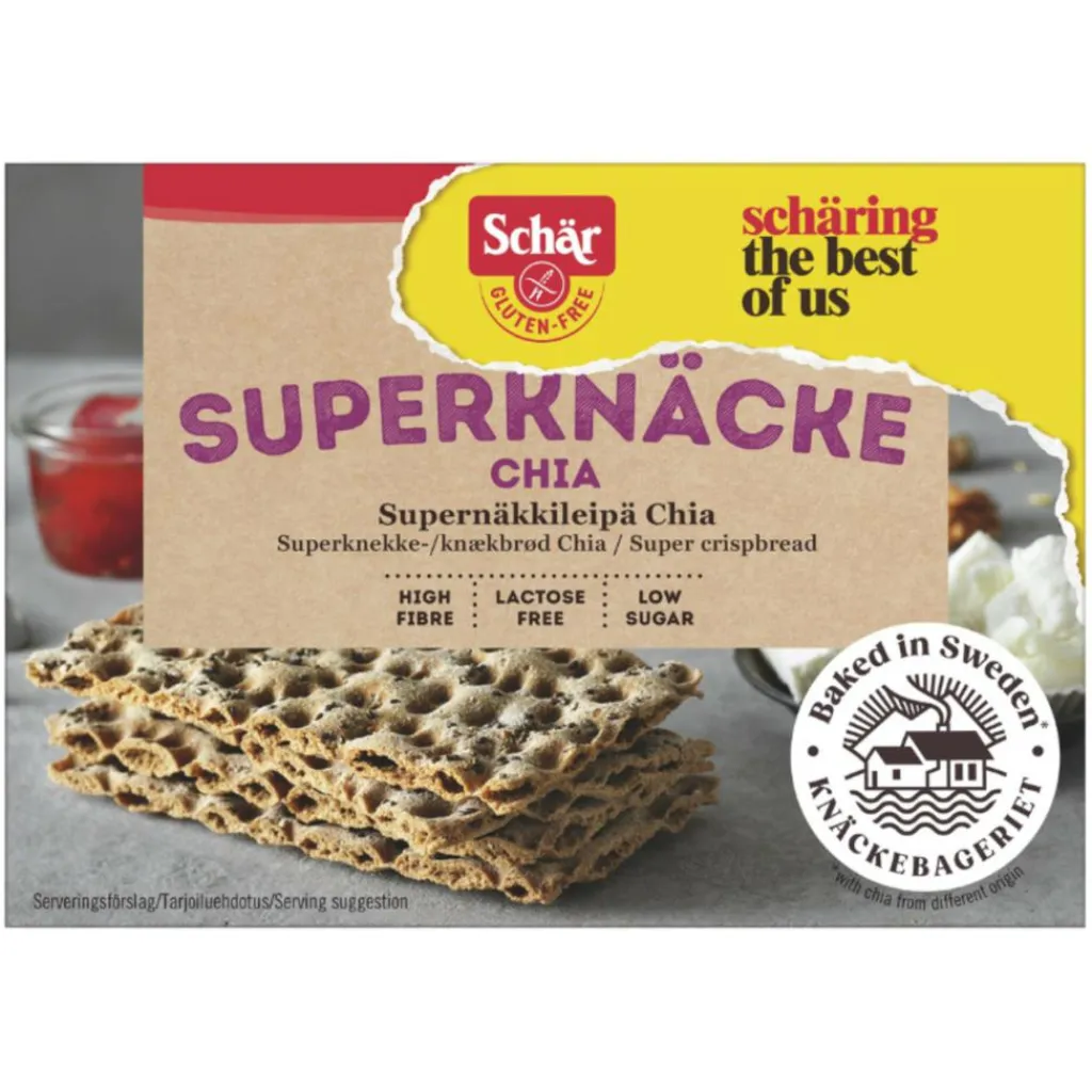 Schär Superknäcke Chia< Brød, Kiks & Kager