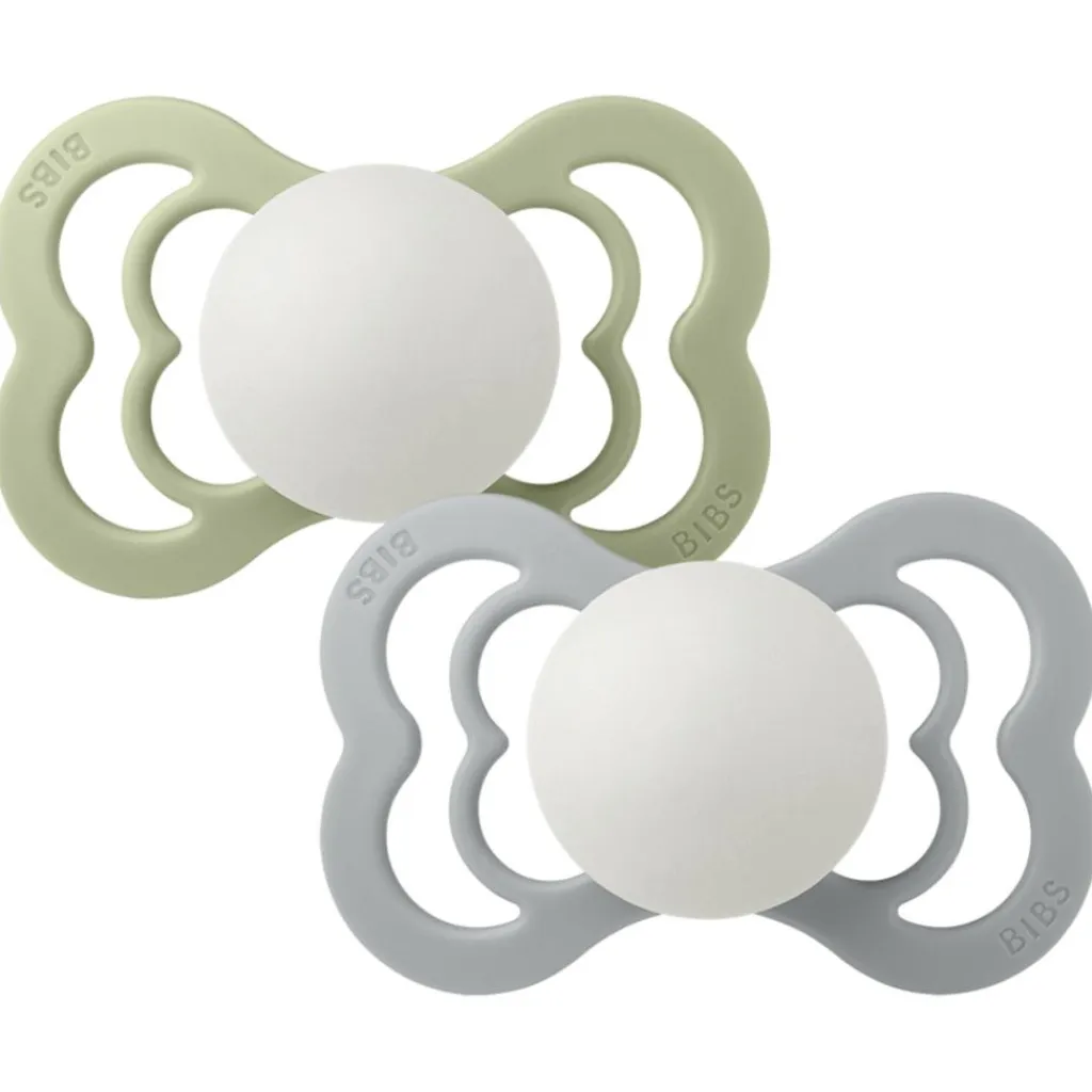 BIBS Supreme Sut GLOW Silikone 2-pak<Børn Sutter