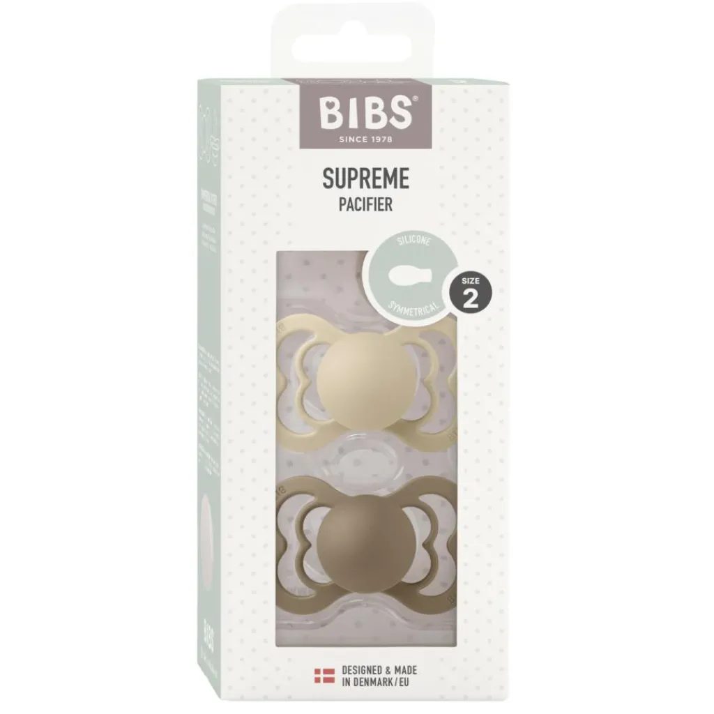 BIBS Supreme Sut Silikone 2-pak<Børn Sutter