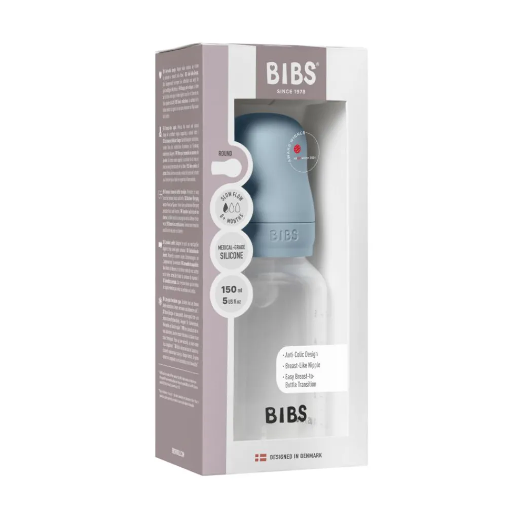 BIBS Sutteflasker & Tilbehør>Sutteflaske Slow Flow Silikone