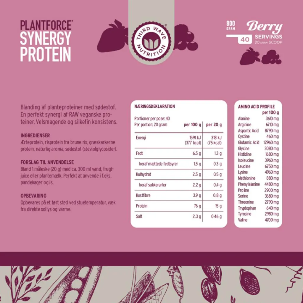 Plantforce Proteinpulver>Synergy Protein Vegansk