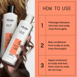 Nioxin System 4 Loyalty Kit for Colored Thinning Hair< Hårolie & Serum