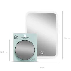 Gillian Jones Makeupspejle>Tablet Spejl Med Led Lys, Touch gg Sugekopspejl