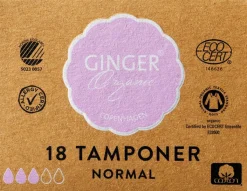 Ginger Organic Tampon u/indføring - Normal< Bind & Indlæg