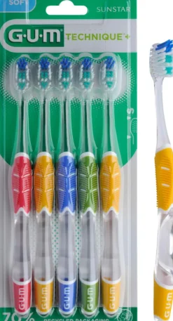 GUM Tandbørste Technique+ Soft< Mund & Tandpleje