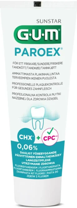 GUM Tandpasta Paroex 0,06% Klorhexidin v/tandkødsbetændelse< Mund & Tandpleje