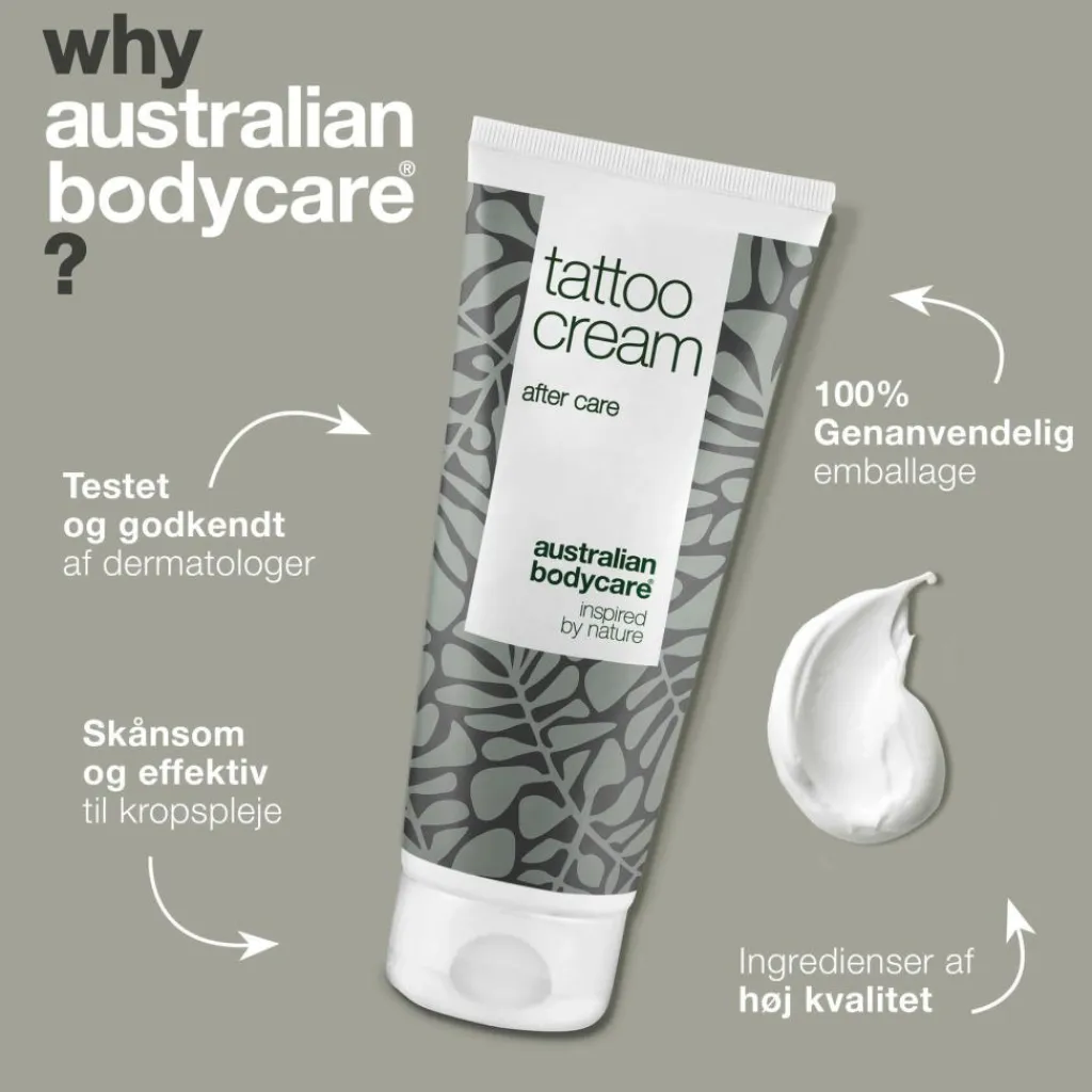 Australian Bodycare Pleje Til Tatoveringer<Tattoo creme til farvebevarelse og fugt