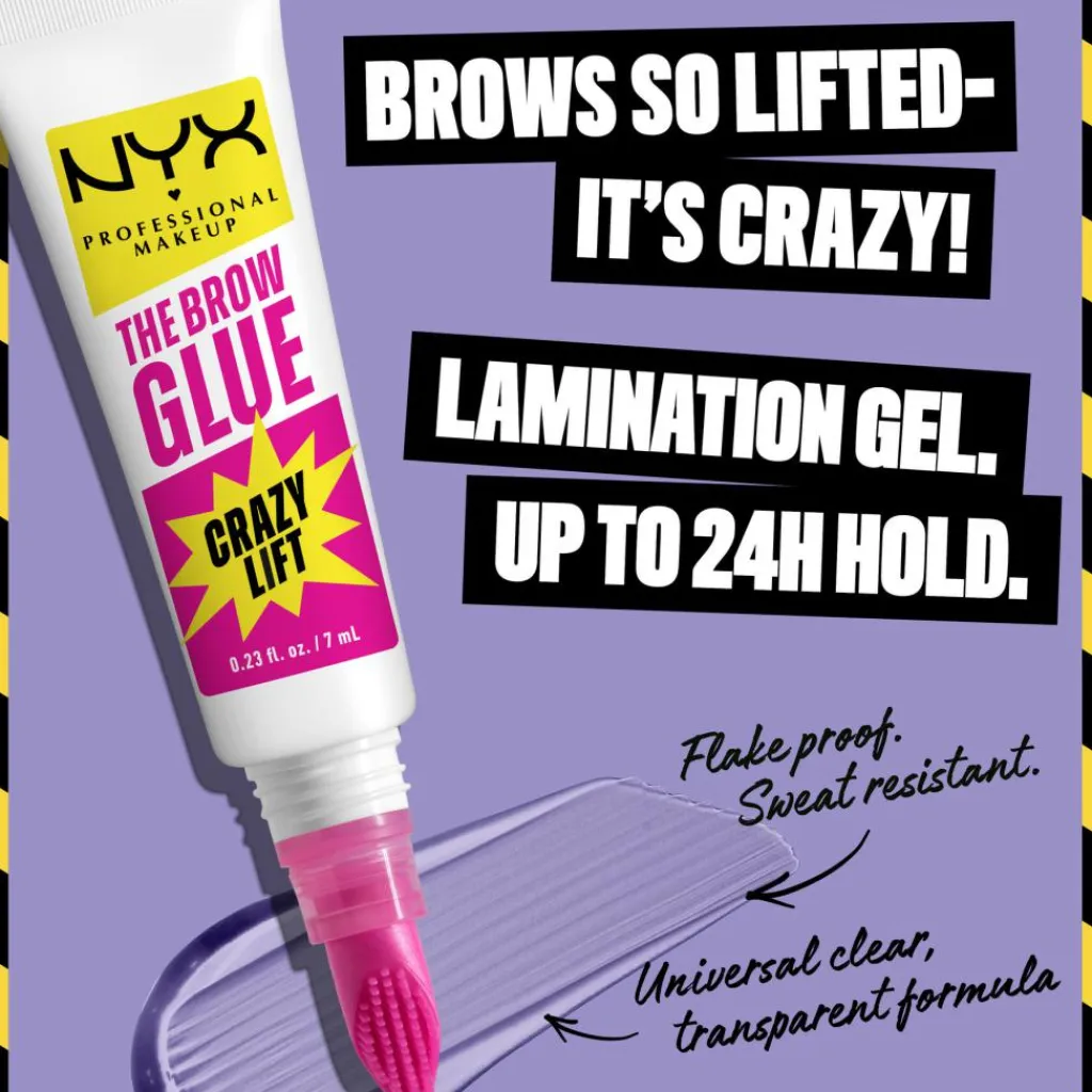 NYX PROFESSIONAL MAKEUP Øjenbryn<The Brow Glue Crazy Lift Fikserende Bryngel