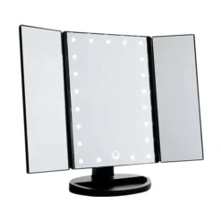 UNIQ Badeværelsestilbehør|Makeupspejle<Three Panel LED Lighted Makeup Mirror