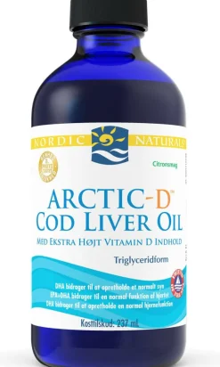 Nordic Naturals Torskelevertran + D citrus< Øvrige Kosttilskud