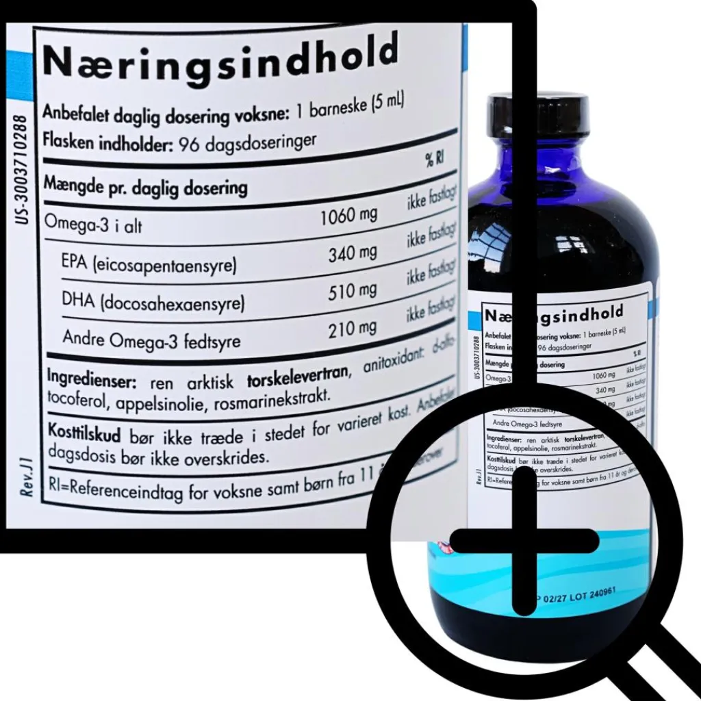 Nordic Naturals Øvrige Kosttilskud>Torskelevertran m. appelsin