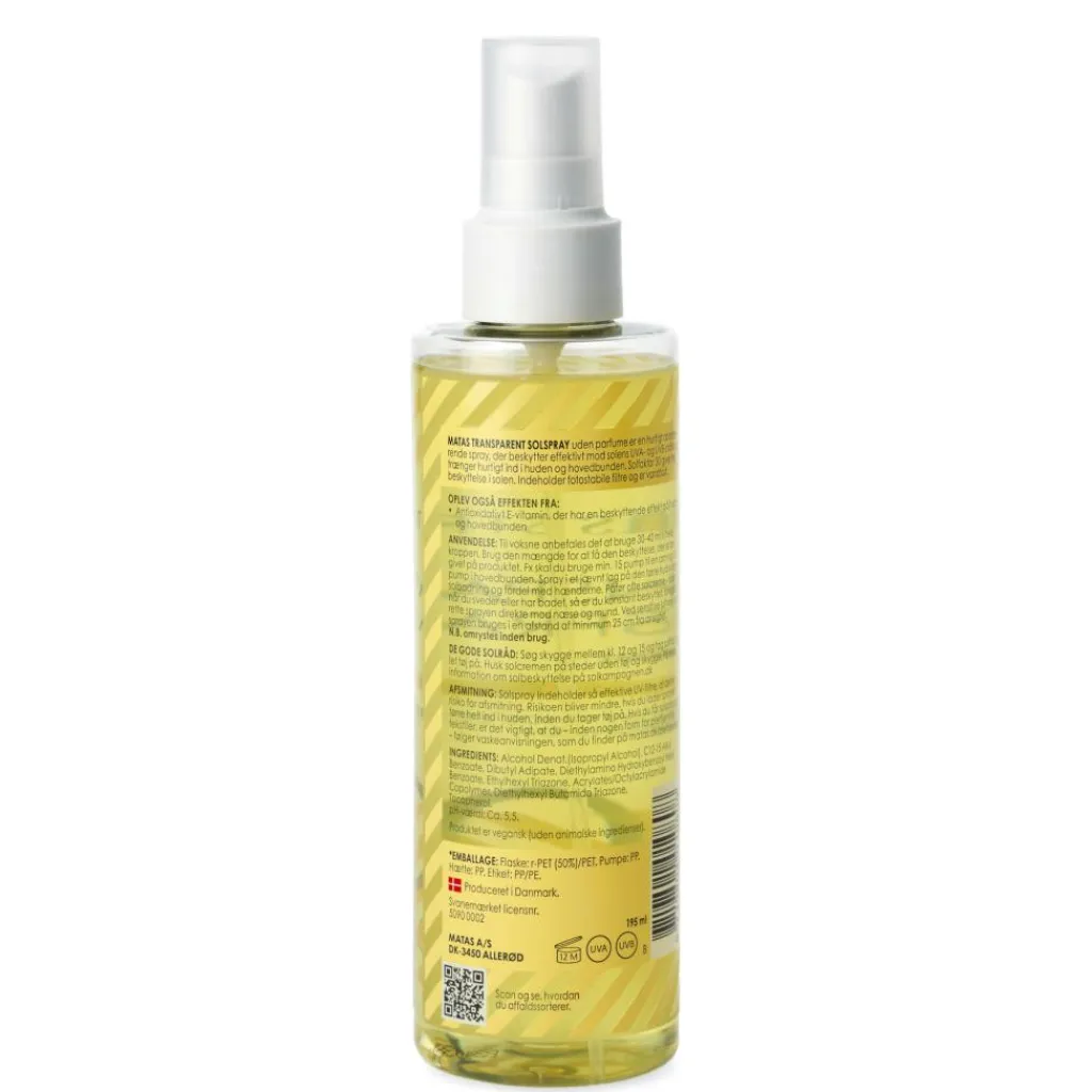 Matas Striber Solcreme<Transparent Solspray SPF 30 Uden Parfume