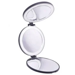 UNIQ Tri-fold Kompakt Rejsespejl med LED< Badeværelsestilbehør|Makeupspejle