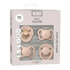 BIBS Try-it Collection Sut Silikone/ latex 4-pak<Børn Sutter