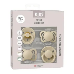 BIBS Try-it Collection Sut Silikone/ latex 4-pak<Børn Sutter