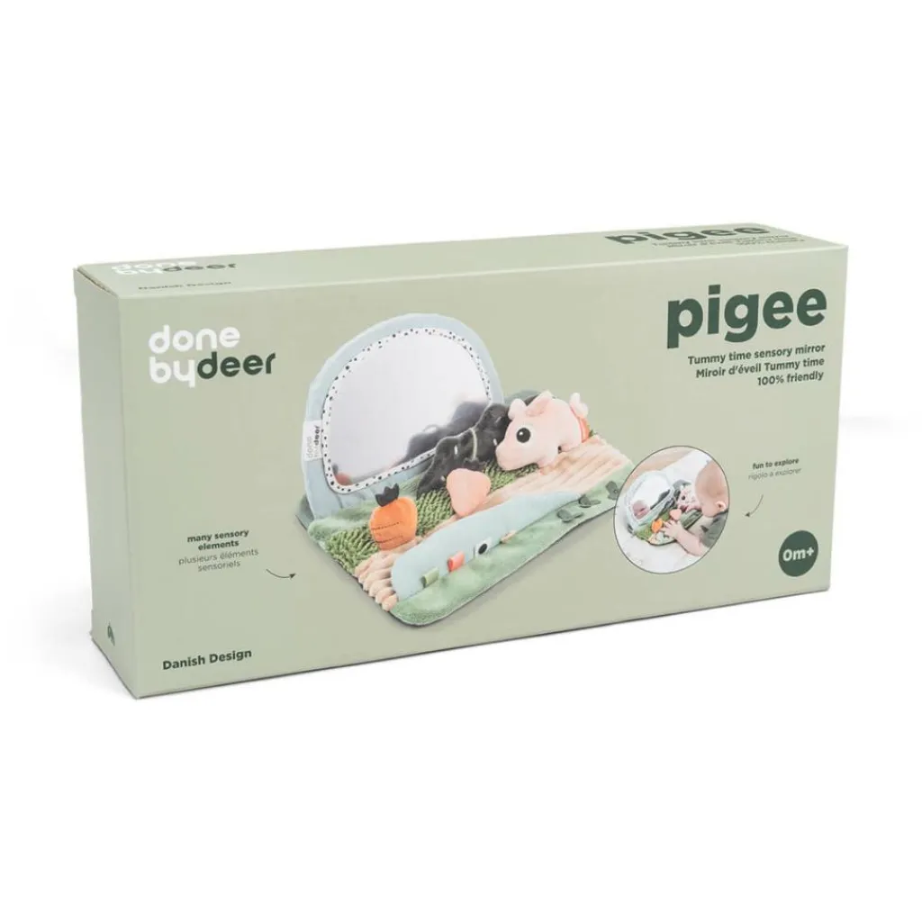 Done by Deer Tummy Time Sensorisk Spejl Tiny Farm<Børn Spejle